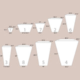 SQUARE CONE PLANTER Fiberglass Planters Gardia Planters Fiberglass planter for indoors and outdoors from big plus size planters and small pots for plants Large and big pots and large containers