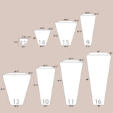 SQUARE CONE PLANTER Fiberglass Planters Gardia Planters Fiberglass planter for indoors and outdoors from big plus size planters and small pots for plants Large and big pots and large containers