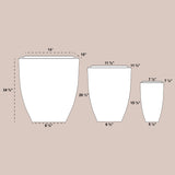 CONIC SQUARE PLANTER Fiberglass Planters Gardia Planters Fiberglass planter for indoors and outdoors from big plus size planters and small pots for plants Large and big pots and large containers