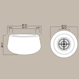INDIANA 02 FIRE PIT Fiberglass Planters Gardia Planters Fiberglass planter for indoors and outdoors from big plus size planters and small pots for plants Large and big pots and large containers