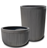 RIBBED MONACO PLANTER Fiberglass Planters Gardia Planters Fiberglass planter for indoors and outdoors from big plus size planters and small pots for plants Large and big pots and large containers