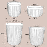RIBBED MONACO PLANTER Fiberglass Planters Gardia Planters Fiberglass planter for indoors and outdoors from big plus size planters and small pots for plants Large and big pots and large containers