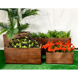 WOOD RECTANGULAR PLANTER Fiberglass Planters Gardia Planters Fiberglass planter for indoors and outdoors from big plus size planters and small pots for plants Large and big pots and large containers