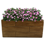 WOOD RECTANGULAR PLANTER Fiberglass Planters Gardia Planters Fiberglass planter for indoors and outdoors from big plus size planters and small pots for plants Large and big pots and large containers